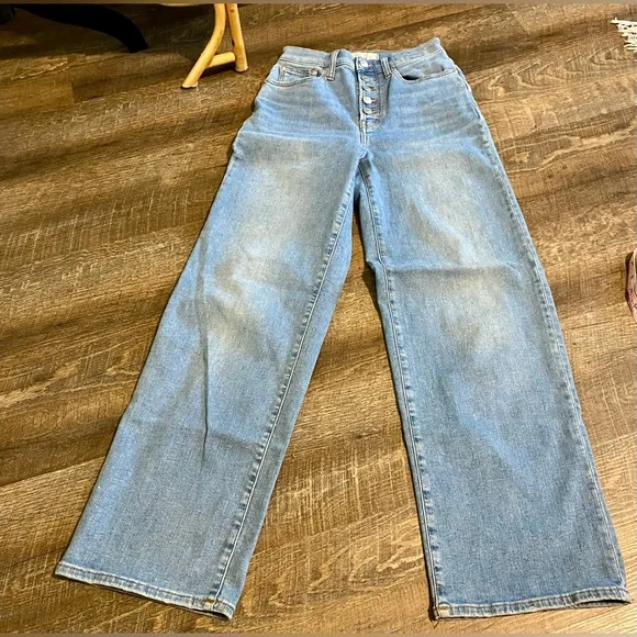 Madewell Perfect Vintage Wide Leg Jeans Size 24 - Picture 6 of 13